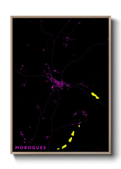 Une affiche de carte sur Morogues