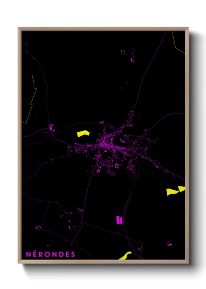 Une affiche de carte sur Nérondes
