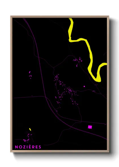 Une affiche de carte sur Nozières