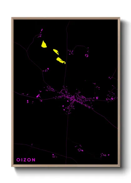 Une affiche de carte sur Oizon