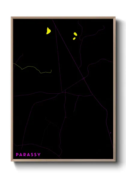 Une affiche de carte sur Parassy