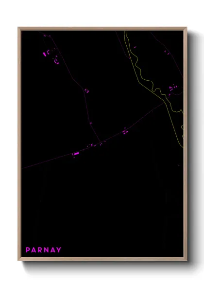 Une affiche de carte sur Parnay
