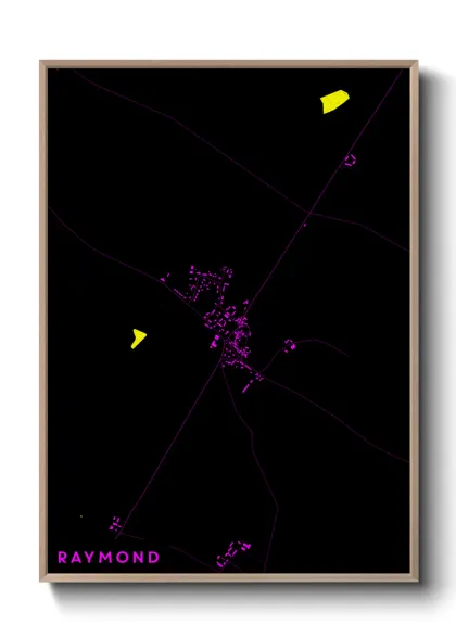 Une affiche de carte sur Raymond