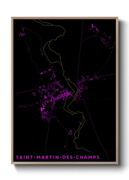 Une affiche de carte sur Saint-Martin-des-Champs