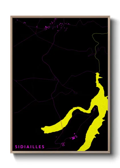 Une affiche de carte sur Sidiailles