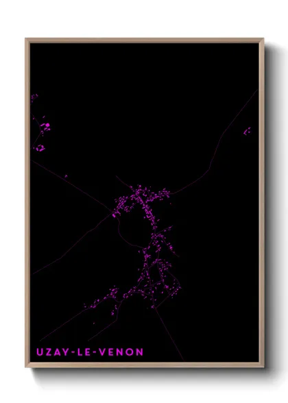 Une affiche de carte sur Uzay-le-Venon