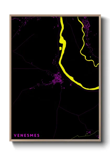 Une affiche de carte sur Venesmes