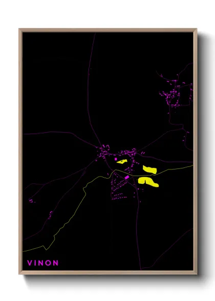 Une affiche de carte sur Vinon