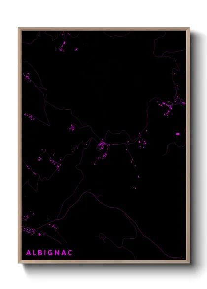 Une affiche de carte sur Albignac