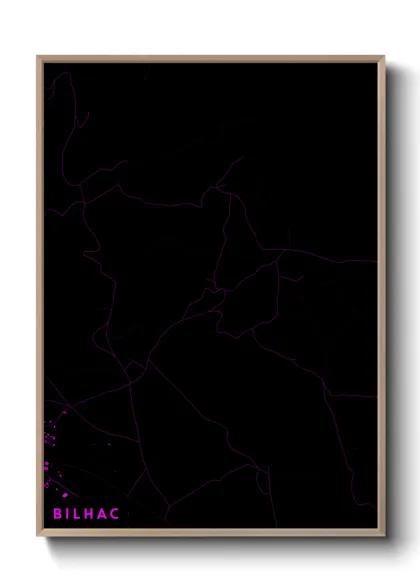 Une affiche de carte sur Bilhac