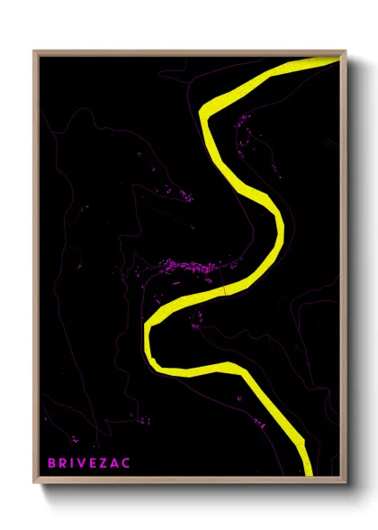 Une affiche de carte sur Brivezac