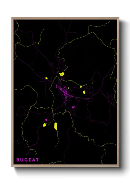 Une affiche de carte sur Bugeat