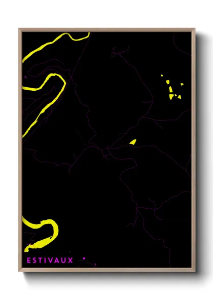 Une affiche de carte sur Estivaux