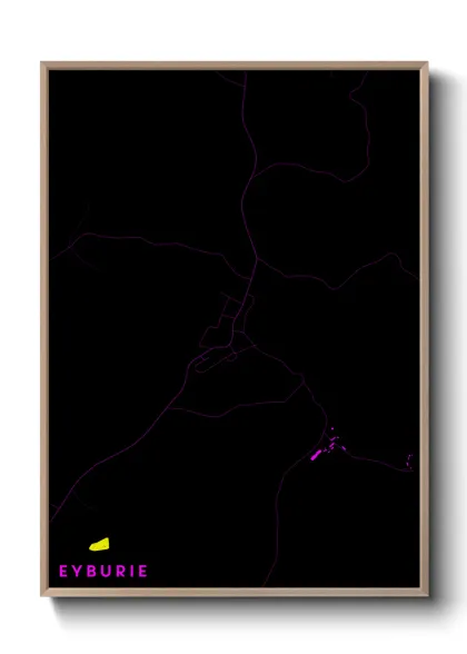 Une affiche de carte sur Eyburie