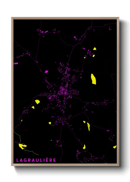 Une affiche de carte sur Lagraulière