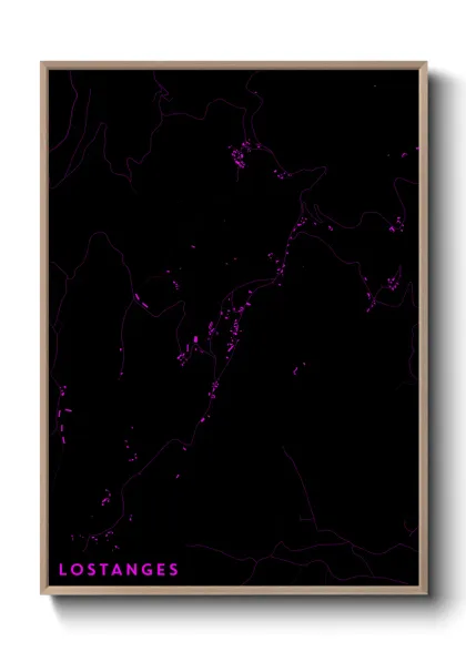 Une affiche de carte sur Lostanges