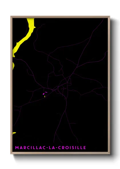 Une affiche de carte sur Marcillac-la-Croisille
