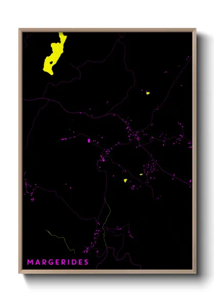 Une affiche de carte sur Margerides