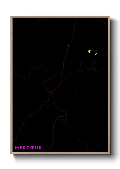 Une affiche de carte sur Mercœur