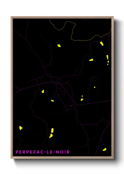 Une affiche de carte sur Perpezac-le-Noir