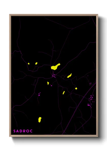Une affiche de carte sur Sadroc