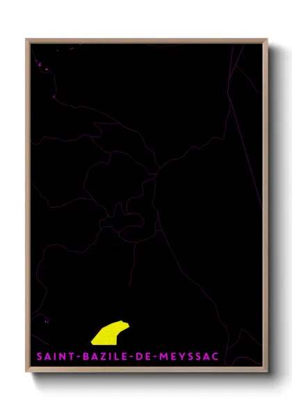 Une affiche de carte sur Saint-Bazile-de-Meyssac