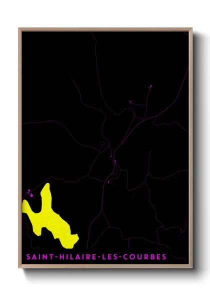 Une affiche de carte sur Saint-Hilaire-les-Courbes