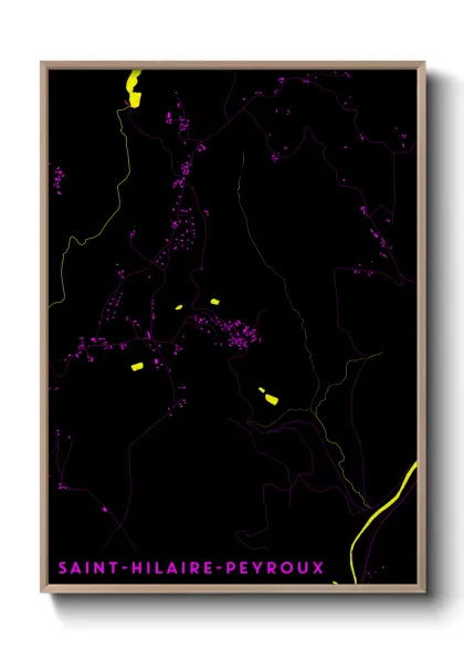 Une affiche de carte sur Saint-Hilaire-Peyroux