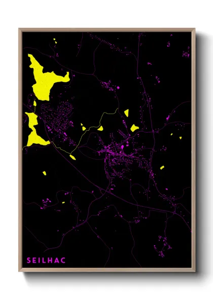 Une affiche de carte sur Seilhac