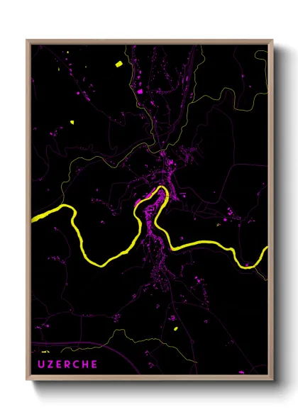 Une affiche de carte sur Uzerche