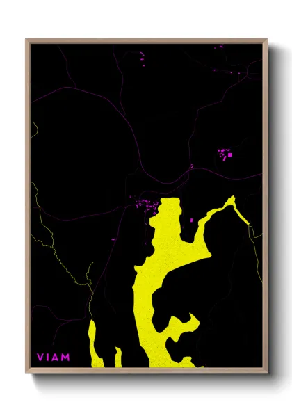 Une affiche de carte sur Viam