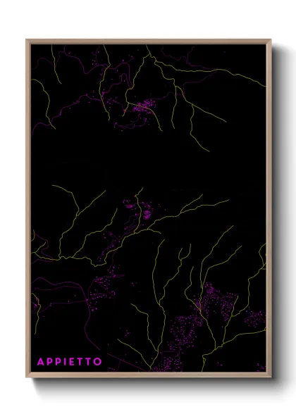 Une affiche de carte sur Appietto