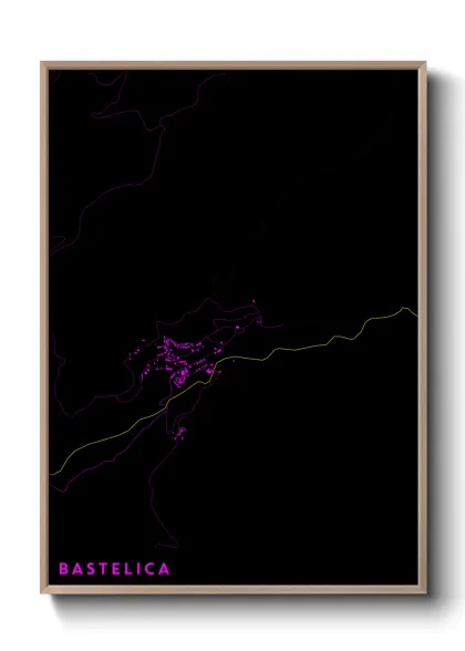 Une affiche de carte sur Bastelica