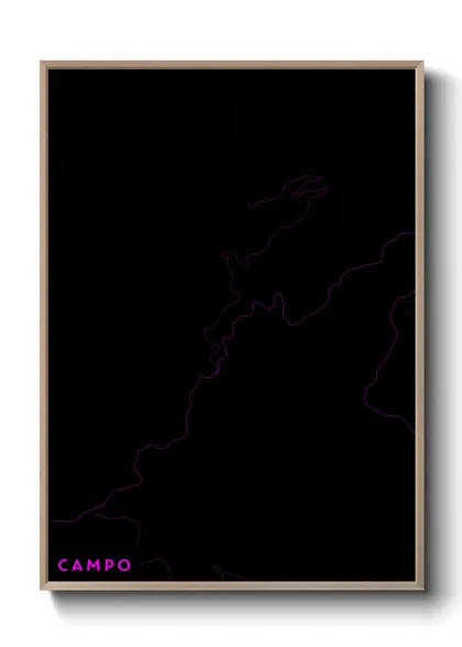 Une affiche de carte sur Campo