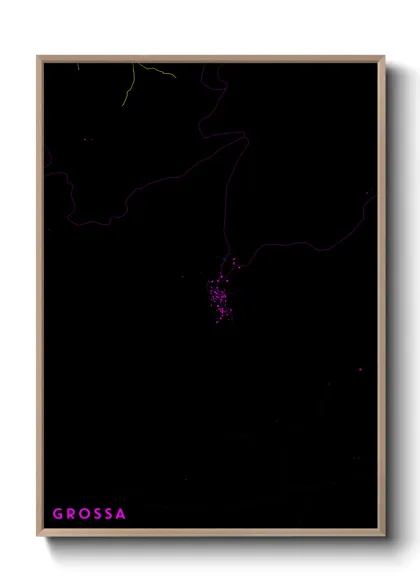 Une affiche de carte sur Grossa