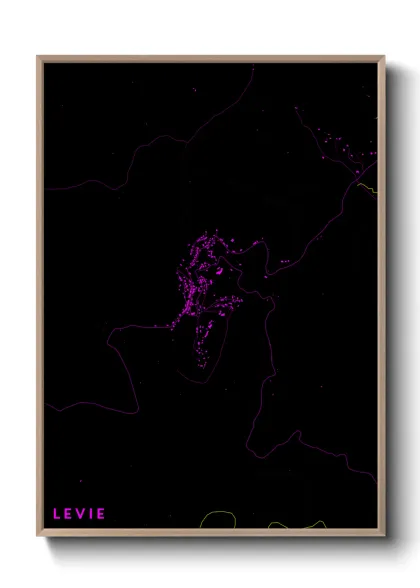 Une affiche de carte sur Levie