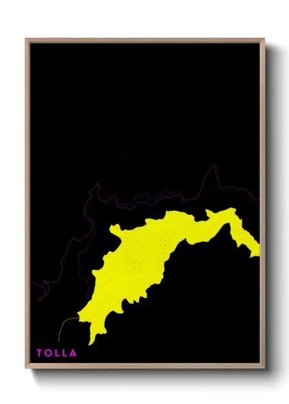 Une affiche de carte sur Tolla