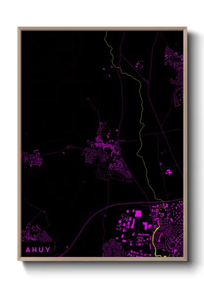 Une affiche de carte sur Ahuy