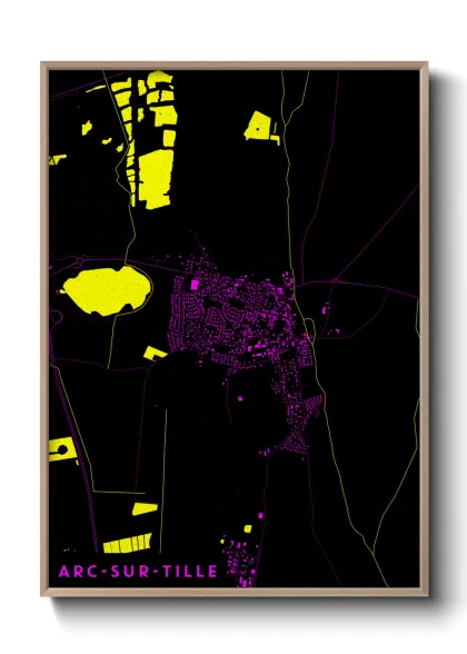 Une affiche de carte sur Arc-sur-Tille