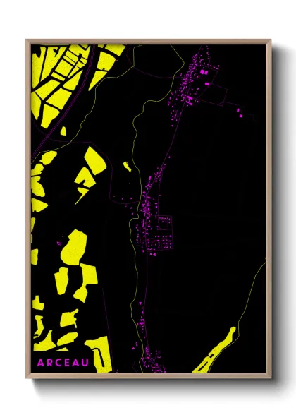 Une affiche de carte sur Arceau