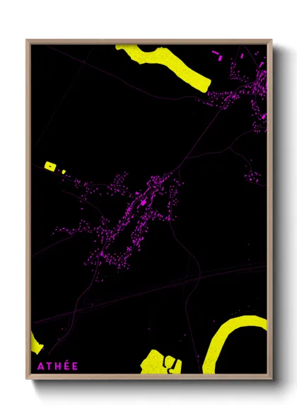 Une affiche de carte sur Athée