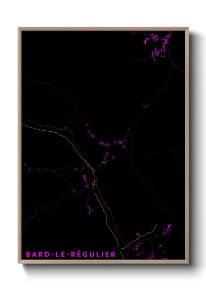 Une affiche de carte sur Bard-le-Régulier