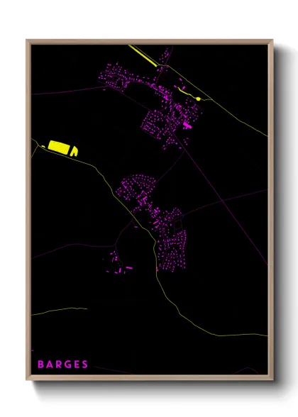 Une affiche de carte sur Barges