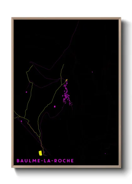 Une affiche de carte sur Baulme-la-Roche