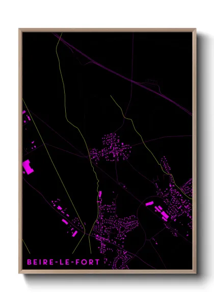 Une affiche de carte sur Beire-le-Fort