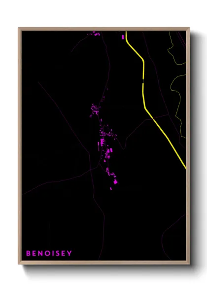 Une affiche de carte sur Benoisey