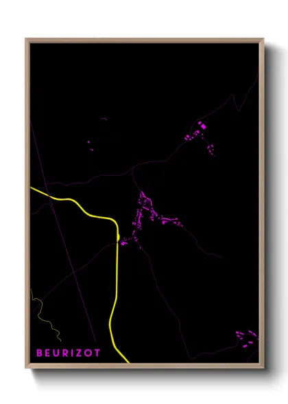 Une affiche de carte sur Beurizot