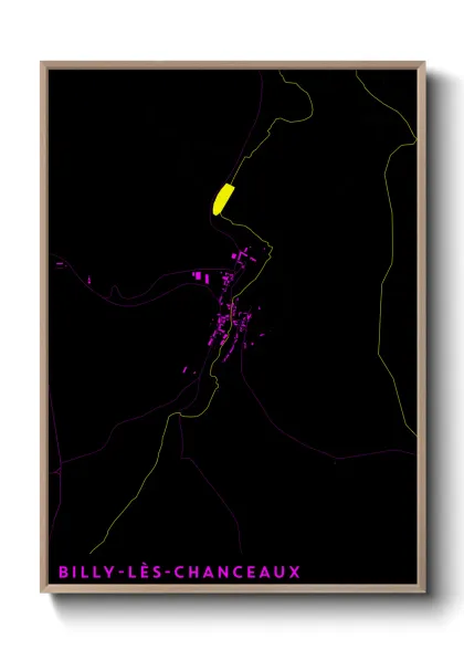 Une affiche de carte sur Billy-lès-Chanceaux