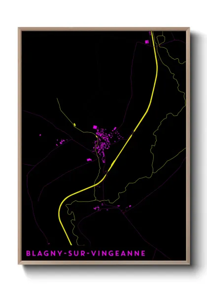 Une affiche de carte sur Blagny-sur-Vingeanne