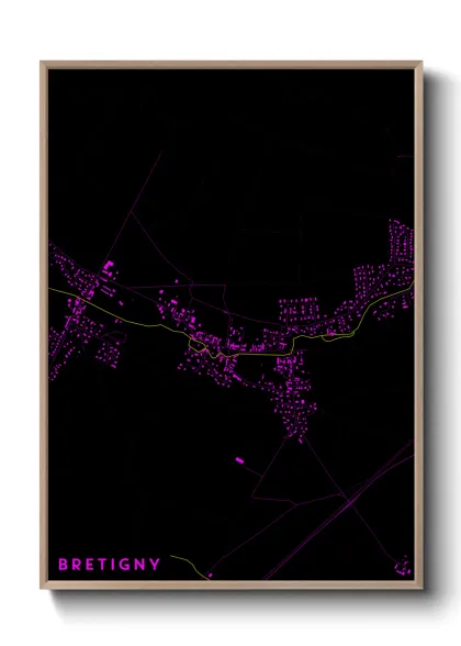 Une affiche de carte sur Bretigny